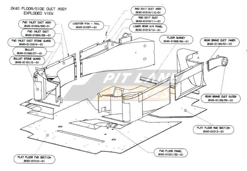 2K40 FLOOR/SIDE DUCT ASSEMBLY